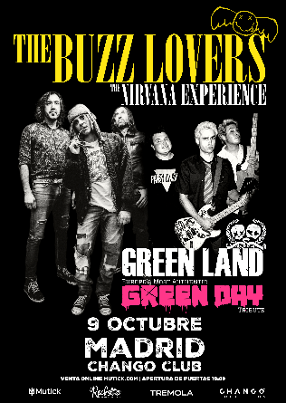 The BUZZ LOVERS tributo a NIRVANA + Green Land tributo a Green Day en Madrid