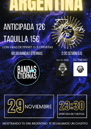 NOCHE ARGENTINA EN CASSETTE 3ra Edición - Madrid