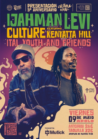 IJAHMAN LEVI & CULTURE feat Kenyatta Hill en Barcelona