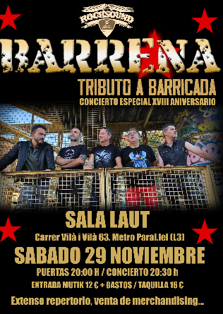 BARRENA - ESPECIAL XVIII ANIVERSARIO en Barcelona