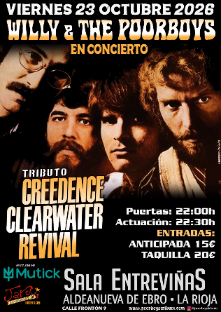 Willy and the Poorboys - Tributo a Creedance Clearwater Revival en Aldeanueva 
