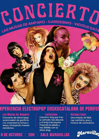 Las Musas de Amparo + Carisssimo + Vicious Gata en Madrid