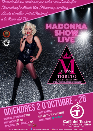 LIKE A VIRGIN - Tributo Madonna en Lleida