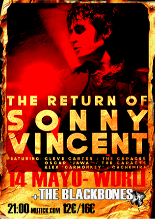 SONNY VINCENT (USA) + THE BLACK BONES en Madrid