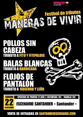Festival Tributos - Maneras de Vivir en Escenario Santander - Cantabria